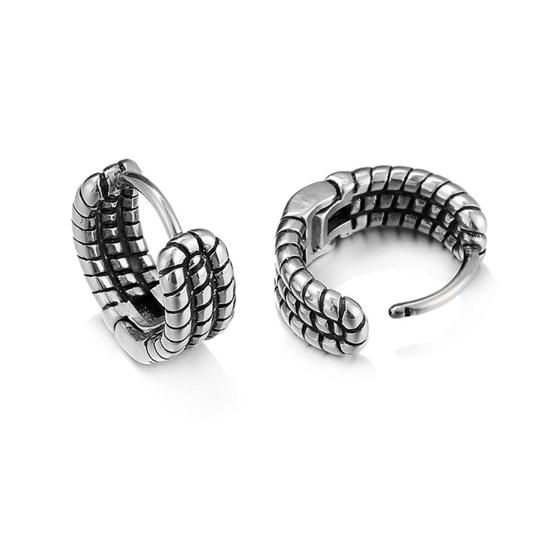 Men Stylish All-Match Wear-resistant Stainless Steel Earring Jewelry Accessory