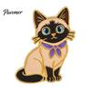 Cat Brooch Pin Enamel Bow Tie Brooch, Cartoon Kitten Metal Badge Durable Alloy Pin, Hats Bags Scarves Clothes Decorative Accessory Theme