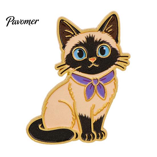 Cat Brooch Pin Enamel Bow Tie Brooch, Cartoon Kitten Metal Badge Durable Alloy Pin, Hats Bags Scarves Clothes Decorative Accessory Theme