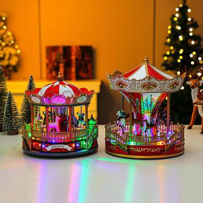 Ziemassvētku karuseļa ornaments mūzikas kaste dāvana