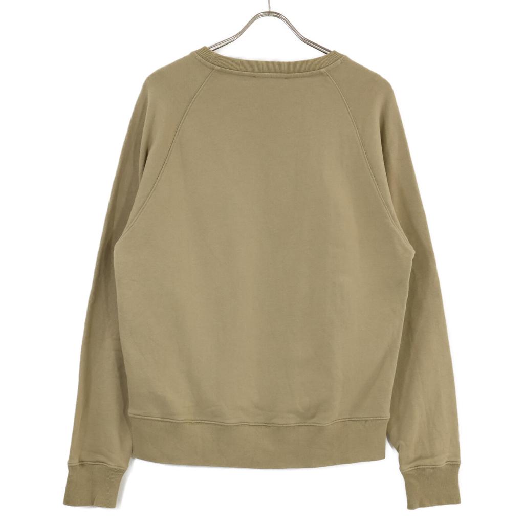 Maison Kitsune Khaki Beige Fox Head Crew Neck Sweatshirt Tops M khakiUsed