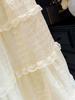 2026 Spring/Summer High-Waisted Lace A-Line Layered Skirt for Women