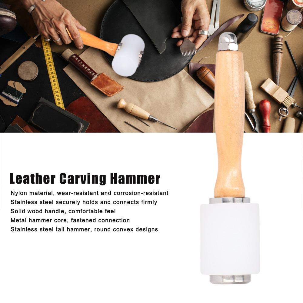 Multiple Materials Leather Carving Hammer Diamond Chisel Leather Punching Work