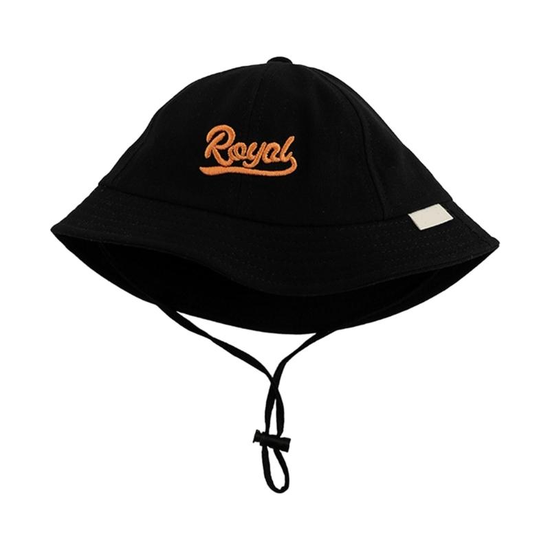 

Embroidered Kids Hat Fashionable Hat Soft & Breathable Hat Kids Fisherman Hat Sun Protections Hat for Boy & Girls Gift чёрный