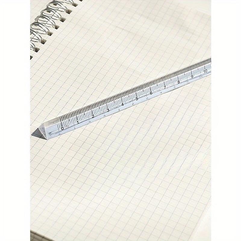 Transparent Triangle Ruler, Cute Multifunctional Unmarked Student Stationery Scale Tool Back To School