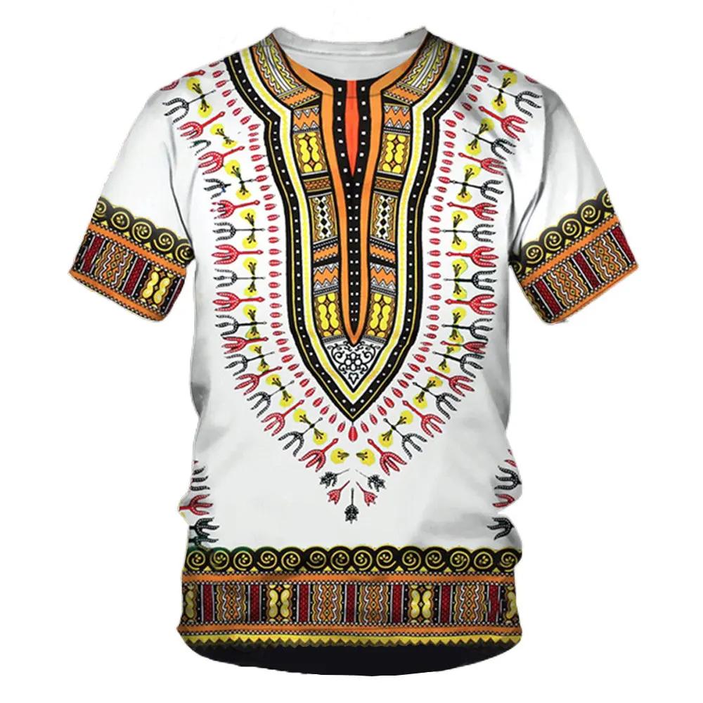 New Summer African Ethnic Style Pattern 3D Print T-Shirts Men Women Tshirt Short Sleeve Oversized Harajuku Tee Top Kid 2025