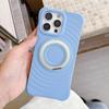Applicable to iPhone17ProMax liquid silicone ripple mobile phone case 360 rotating bracket integrated touch all-inclusive