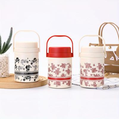 Stew Pot Stainless Steel Vacuum-Insulated Food Jar Lunch Box Containers with Extra Spoon Soup Food Storage Office Travel Picnic