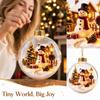 3D Christmas Tree Ball Ornament - Clear Hanging Plastic Lighted Decoration for Holiday Trees