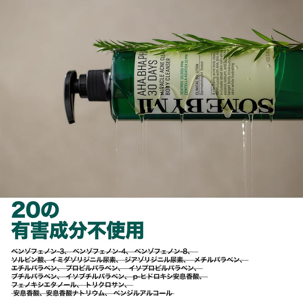 AHA.BHA.PHA 30 Days Miracle Acne Body Cleanser 400 g (SOME BY MI / Exfoliating body wash for body acne & rough skin)