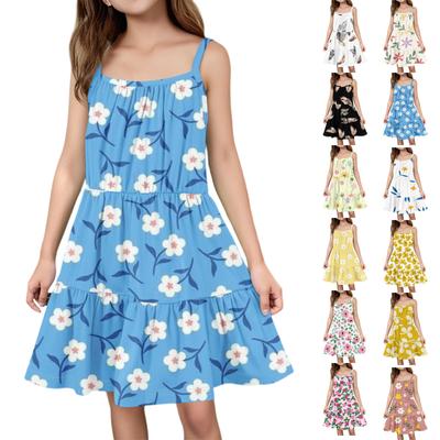 Children's Summer Casual Fashion Round Neck Sleeveless Dress