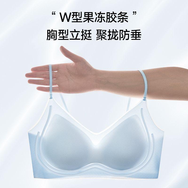 Women Summer Thin Gather Wireless Seamless Soft Support Comfort Bra