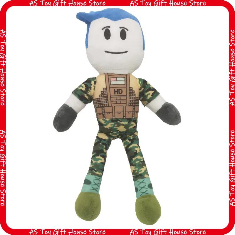 Roblox Plush Toy Military Style Stuffed Doll Game Character Soft Cartoon Figure For Game Fans Birthday Gift Room Decor