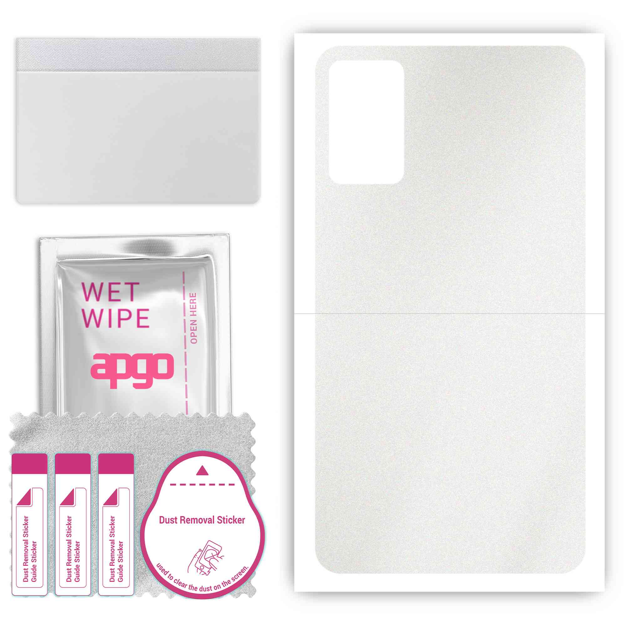 

apgo Protective Skin Sticker for the back compatible with TCL 403, Wrap Film, Foil, Vinyl - Pattern Matte Transparent