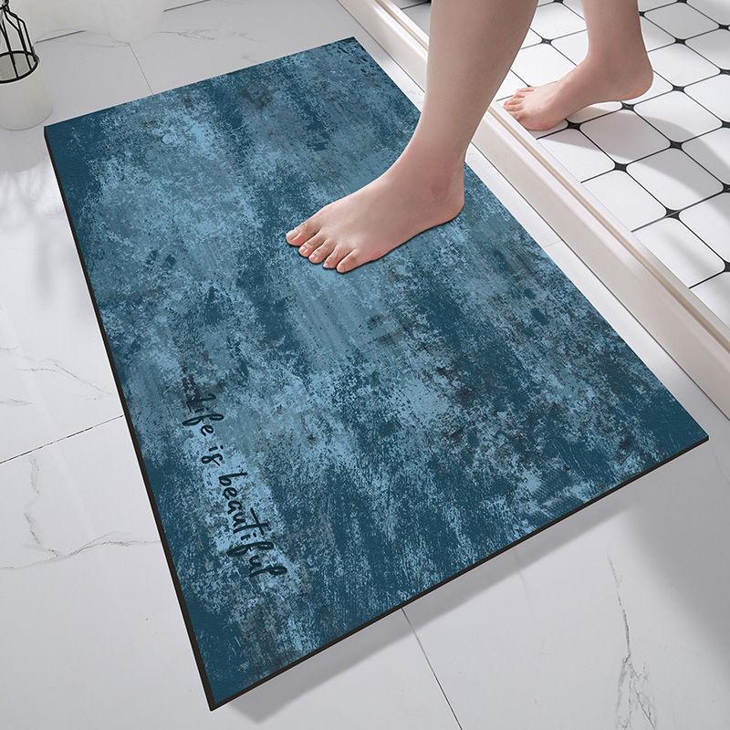 Simple Bathroom Diatom Mud Slip-resistant Mat Toilet Carpet Entry Door Mat Toilet Door Moisture-wicking Foot Mat