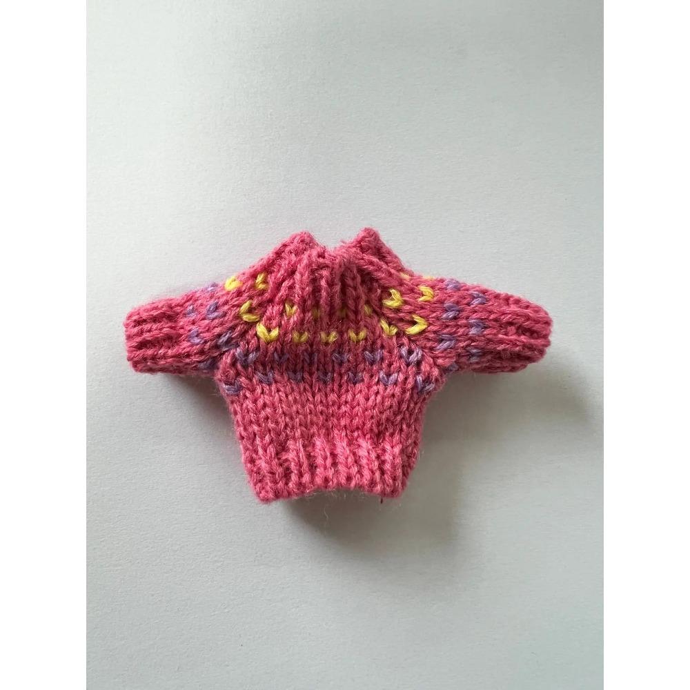 1 Stk. Heißverkauf 10cm Schulleiter Hundebekleidung Miniaturpullover für 1:8 Bjd Spielzeugpuppe Pullover Puppe Weihnachten Tragen Zubehör