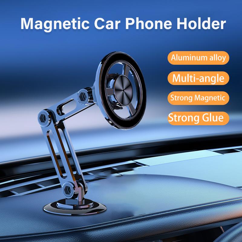 Magsafe 720 Rotate Metal Magnetic Car Phone Holder Foldable Phone Stand Air Vent Magnet Mount Gps Support For All Phone