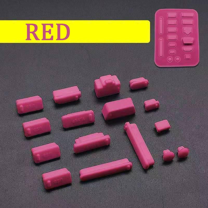 16Pcs/Set Anti-dust Plugs Notebook Computer Port Dust Plugs Laptop Port Dust Covers Stoppers USB Port HDMI RJ45 Interface Cover