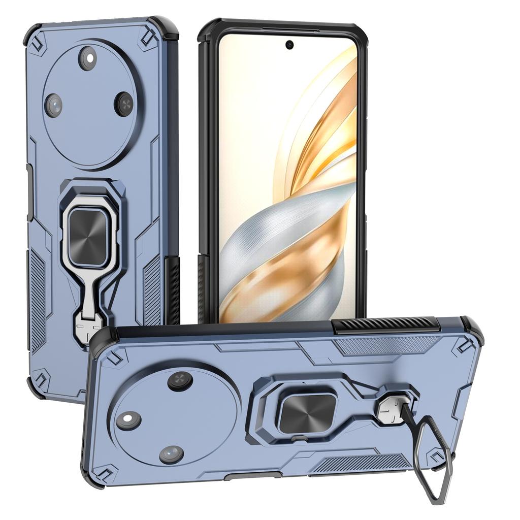 For Honor X60 5G Case Rotatable Ring Kickstand PC + TPU Shockproof Phone Cover