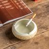 Ceramic Ru kiln ashtray creative mini ashtray Chinese practical easy to clean ashtray small personality trend