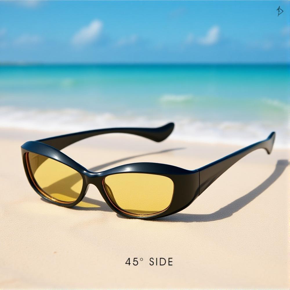 Y2K Sporty Sunglasses Wrap Around Sun Shades Aesthetic Outdoor Eyewear Retro Narrow Frame Goggles Cycling Beach Glasses