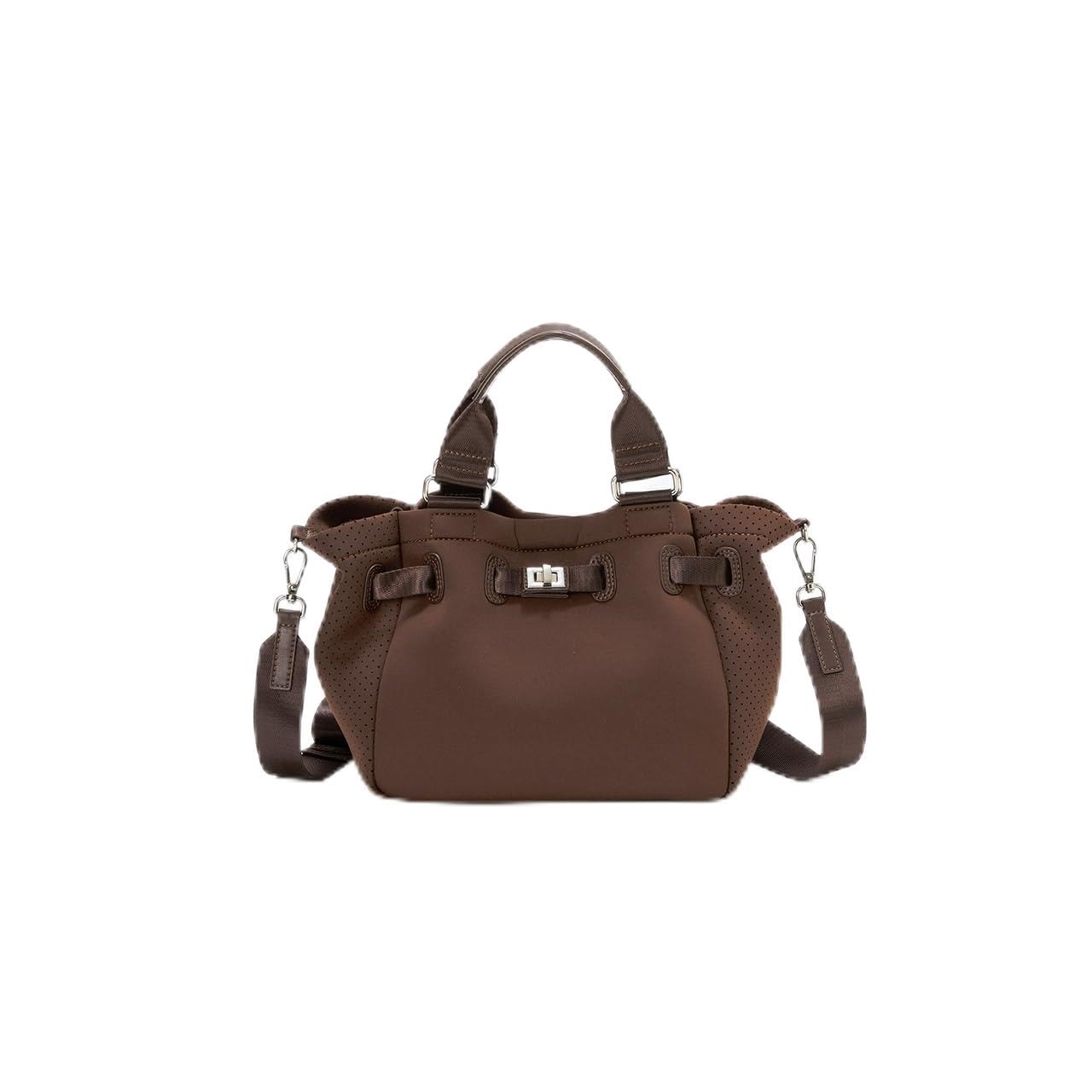 [TREASURE TOPKAPI] Мини-тоут из неопрена, 2 способа ношения (коричневый)