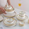 Jingzhouyuan Gold-Rim Ceramic Dinnerware Collection