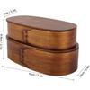 Wooden Lunch Box, Bento Box Adult Lunch Box LeakProof Stackable Japanese Bento Lunchbox Food Storage Container for Workers(Antique Lacquer)