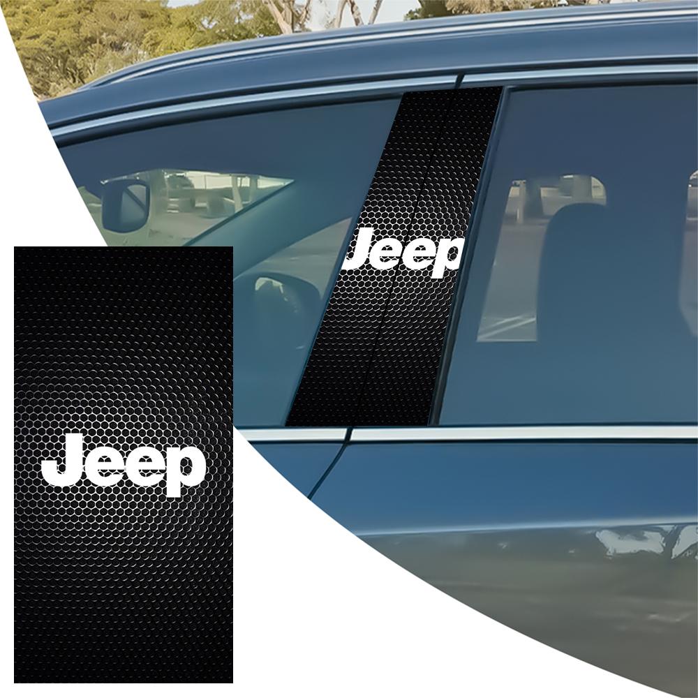 Car Middle Column Scratch Protection Decorative Paster Sticker For JEEP Renegade Patriot Wrangler Cherokee Compass GrandCherokee ANO1