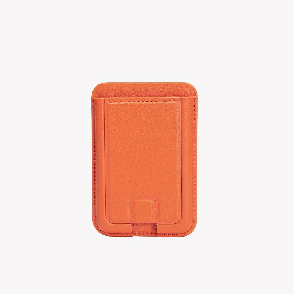Strong Magnetic Card Holder Stand for iPhone 17 Pro - H-shaped Magsafe Card Sleeve with N52+PU Leather