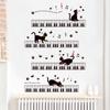 Music Notes Cat Piano Living Room Bedroom Warm Background Wall Stickers