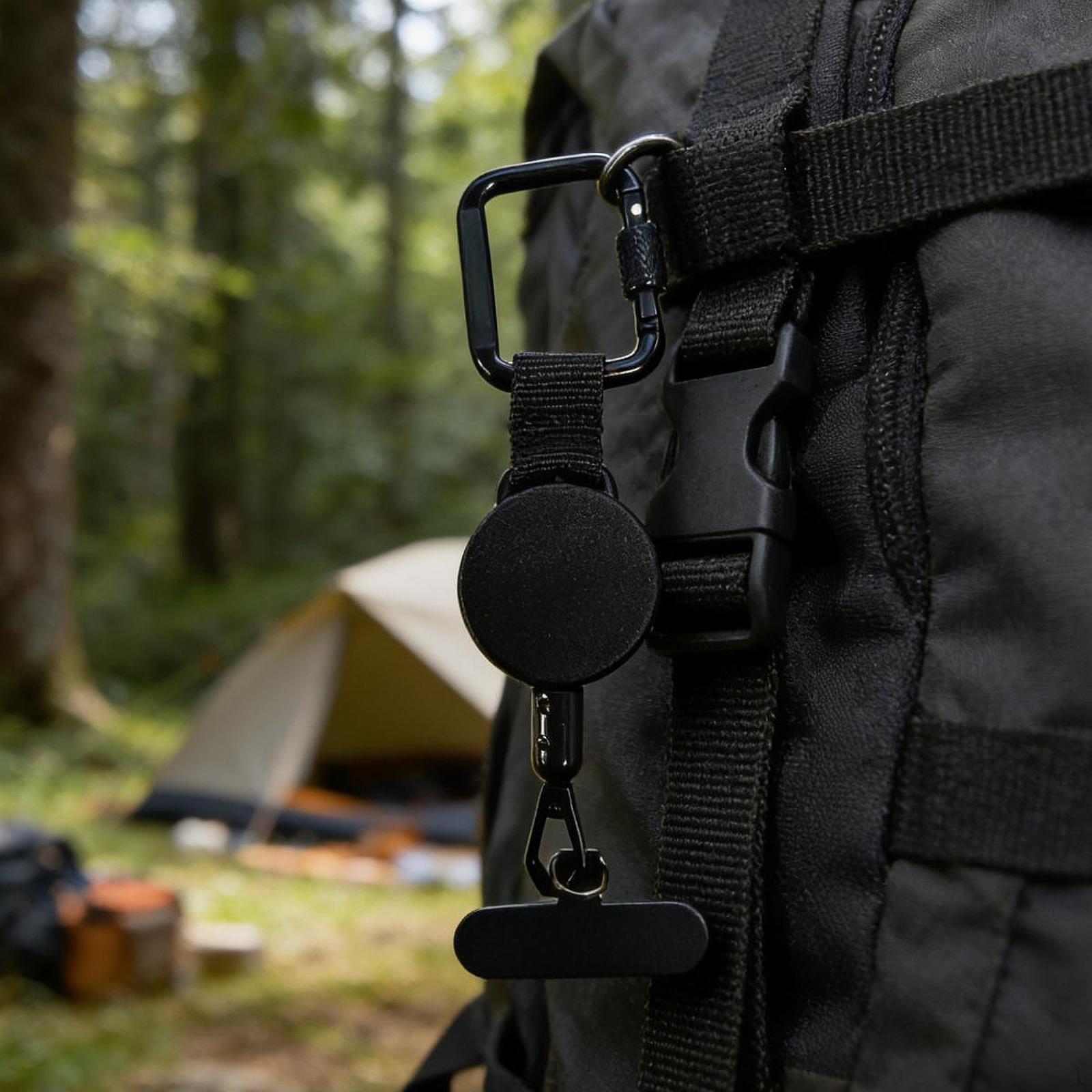 Retractable Keychain Heavy Duty Carabiner Extendable Multipurpose Lanyard Holder Keyring for Running