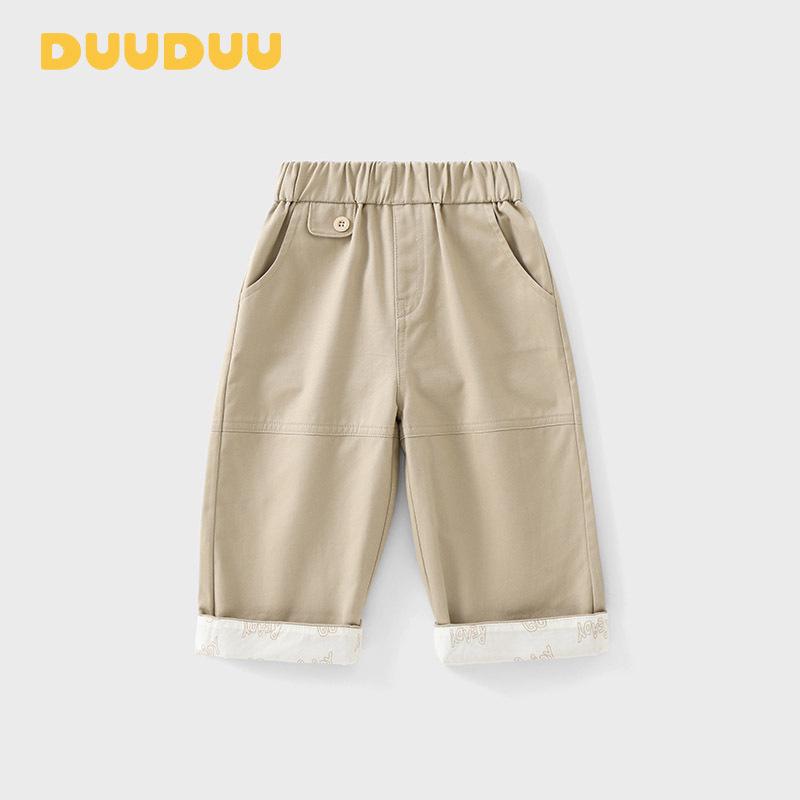 DUUDUU Весна 2026 Корейский стиль Детский комбинезон - Повседневные уличные длинные штаны для мальчиков 80 cm