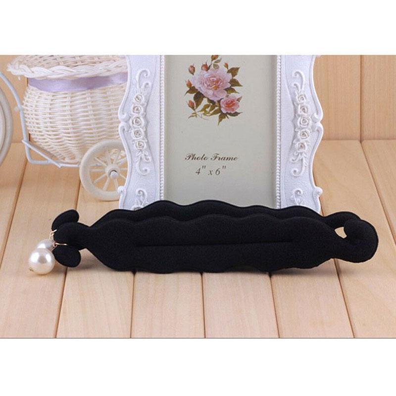 Magic Sponge Clip Foam Donut Hair Styling Bun Maker Curler Tool Ring Twist Black