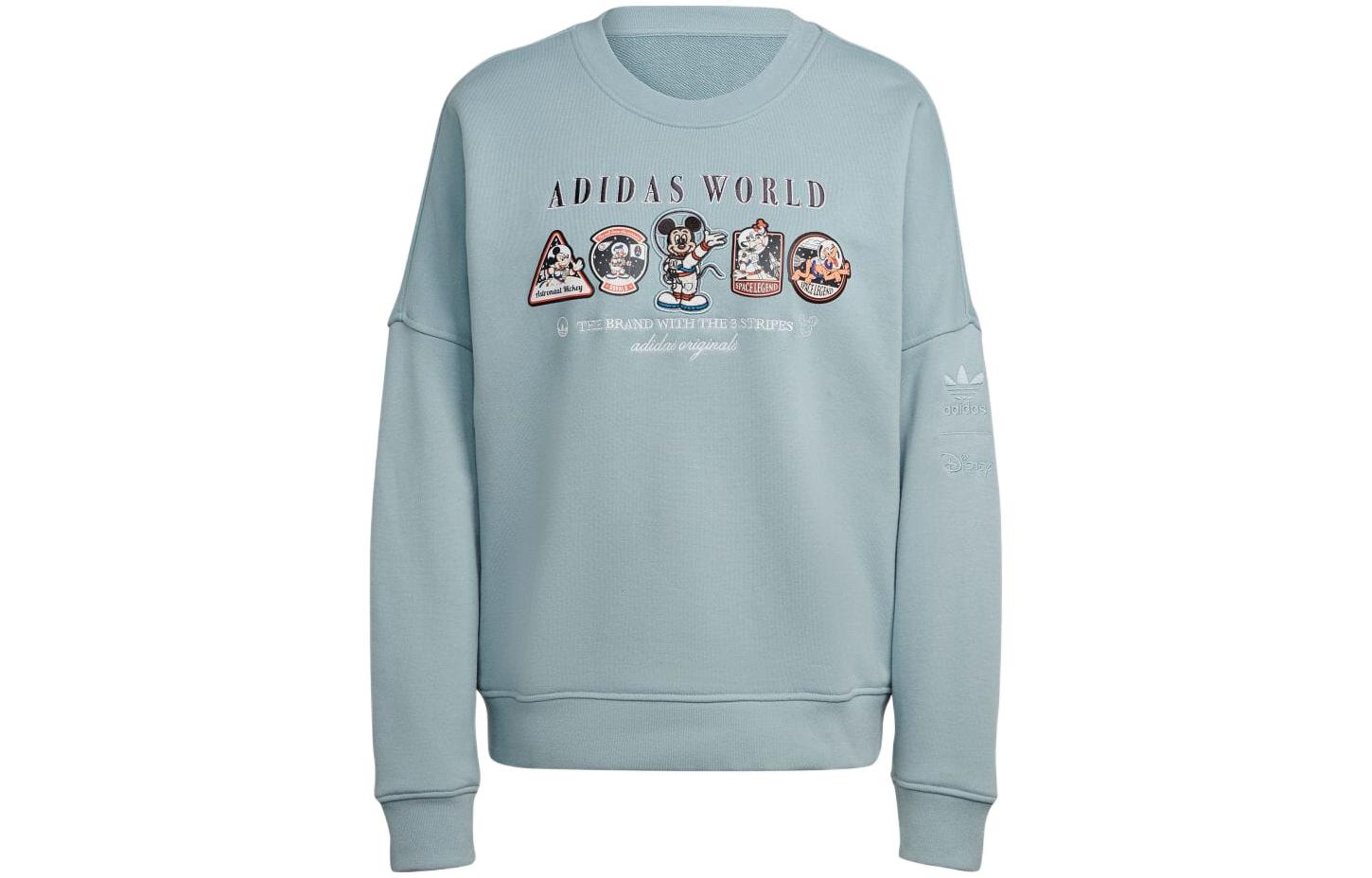 Adidas Sweatshirts Women s Blue Crew Neck Moderate Regular HL9057