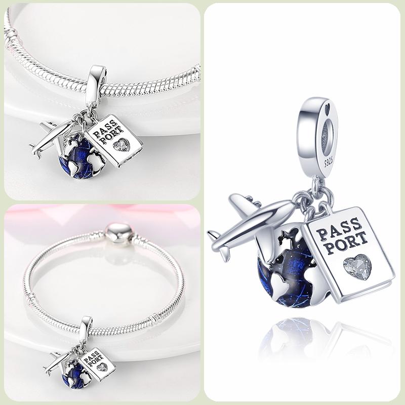 Modne koraliki zawieszki S925 ze srebra próby 925 w stylu klasycznym i romantycznym z motywem żółwia lotosu, odpowiednie do oryginalnej bransoletki DIY na prezent