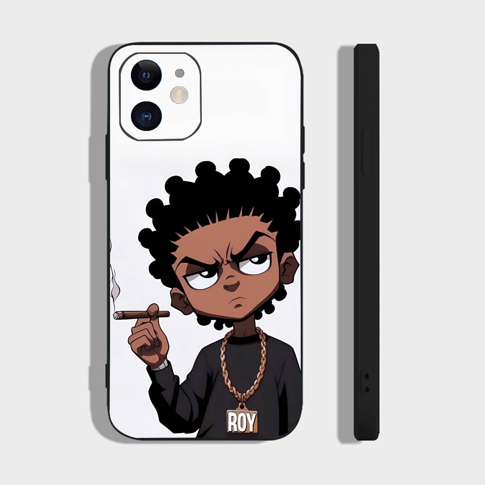 Cartoon The B-Boondocks For IPhone 15 16 14 Plus 13 12 11 17 Pro Max 17 Air Black Soft Phone Cover IPHONE 17PROMAX