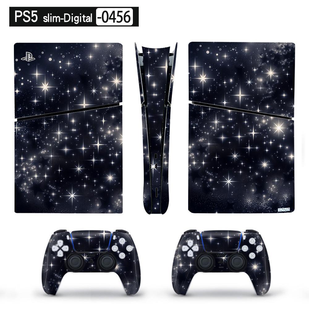 Anime Art Vinyl Skin Sticker pro PS5 Slim Digital Console a obtiskový kryt pro 2 ovladače