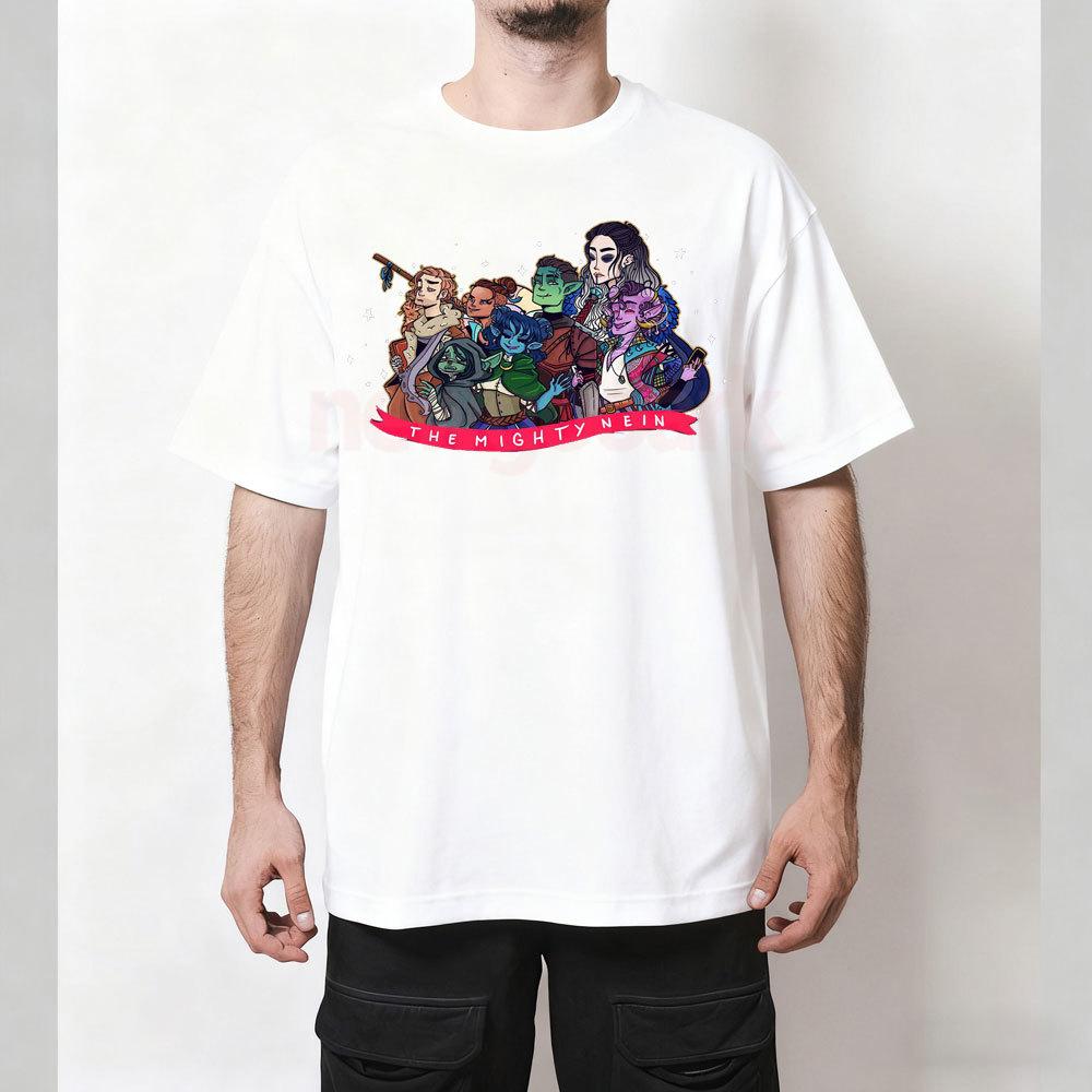 The Mighty Nein Uomo Donna Avventura Animazione Magliette Grafiche Casual Unisex Adulto Cotone T-shirt Cartone Animato Ropa De Hombre