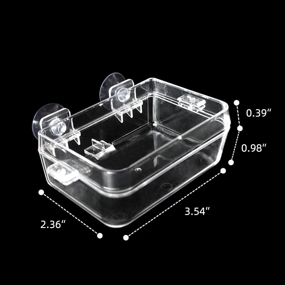 Reptile Feeder Chameleon Bowl 2 Pcs Anti-Escape Food Dish Bowl with Suction Cup for Chameleon Iguana Lizard Reptile Food and Water Feeding (White, S)