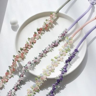 Damen BH Zubehör Häkeln Blumen BH Träger Anti-Rutsch Elastischer Verstellbarer Gürtel Schultergurte für Hochzeitsfeier Kleid
