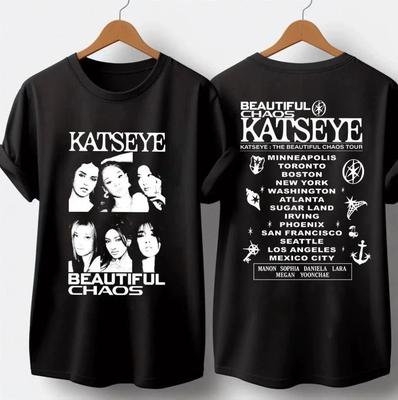 T-shirt KATSEYE Gnarly Retrò Vintage da Donna Unisex Uomo Vintage Oversize in Cotone Streetwear Top a Maniche Corte Larghi Tee