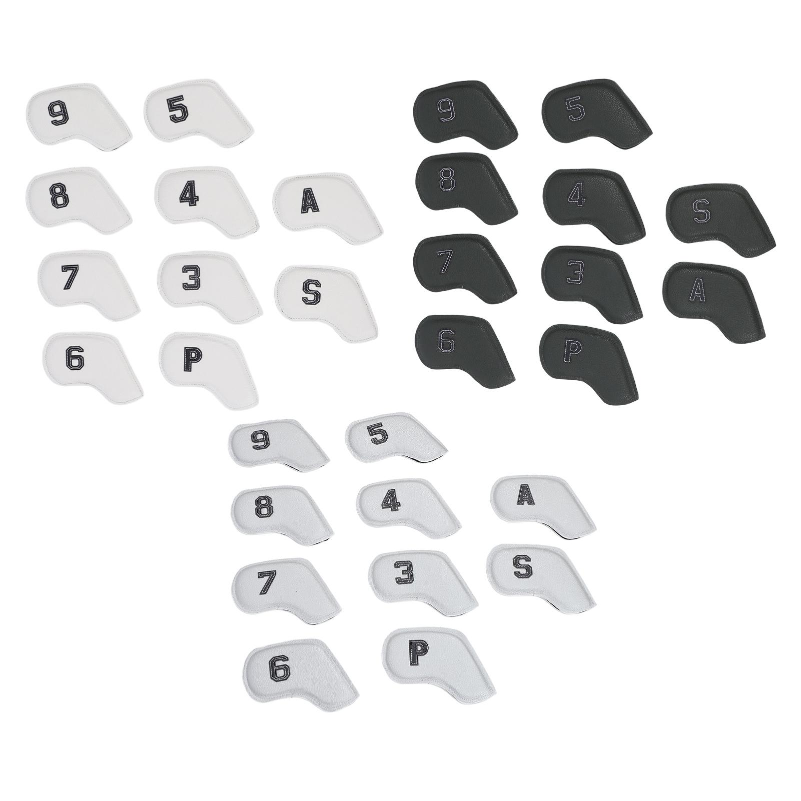 

10 Pcs Club Cover Stylish Exquisite PU Protective Cover Iron Club Sleeve Silver Gray