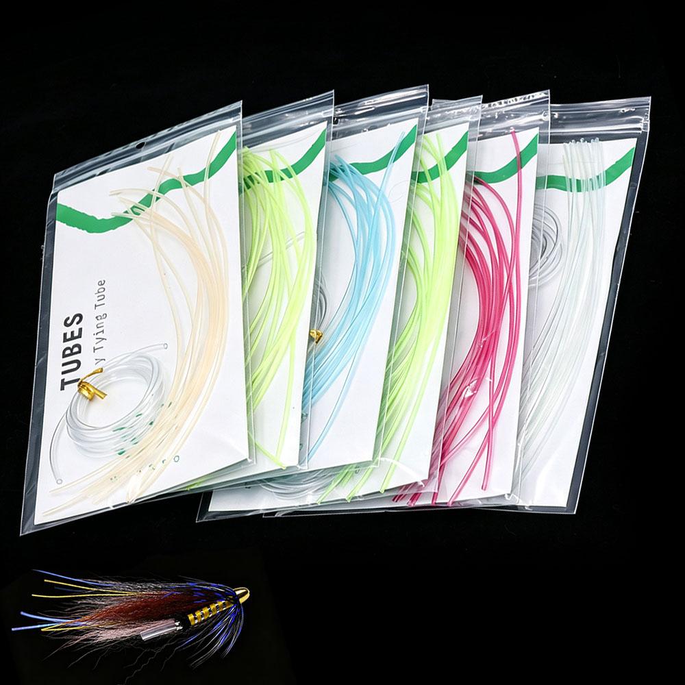 1–6 Packs Semi-Rigid Liner & Soft Junction Tubbing – Clear Fly Tying Tubes for Salmon, Trout, Steelhead Streamers and Tube Flies