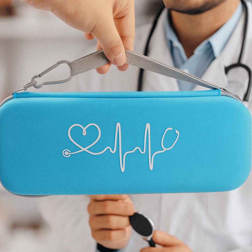 Hard Shell Stethoscope Protection Bag Mesh Pockets Stethoscope EVA Carrying Case  Hospital