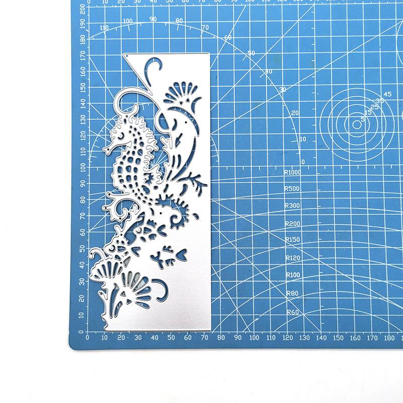 Seahorse Greeting Card Lace Paper Art Metal Stencil Embossing Cutting Dies for Diy Scrapbooking Paper Card Embossing Craft Decor