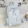 Nylon Girls Backpack With Letter Embroidery And Curved Shoulder Straps For School And Travel