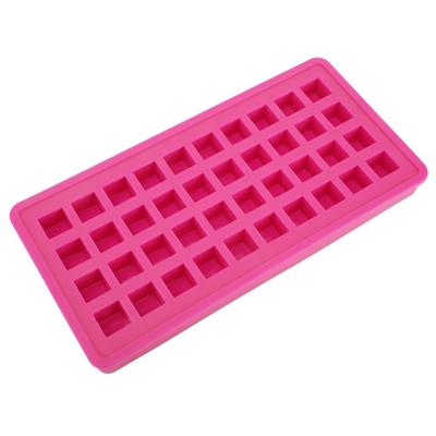 Reusable 40 Grids Ice Tray Square Shape Food Grade Silicone Candy Mold Dishwasher Safe Non Stick Ice Cubes Maker Kitchen