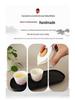 Sheep Fat Jade Portable Ceramic Tea Set - One Pot, Two Cups, Travel-Friendly Souvenir.