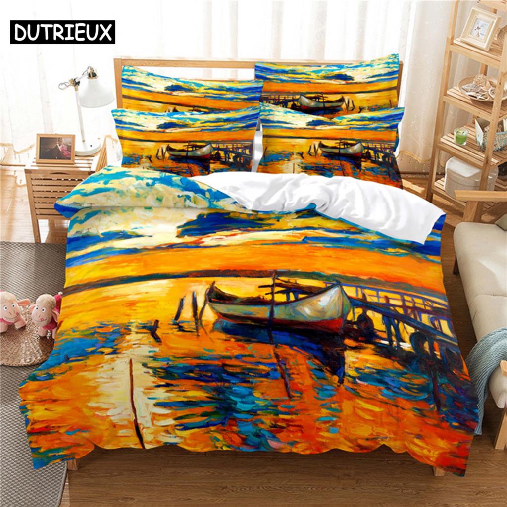 Beautiful Scenery Bedding Set Duvet Cover Set 3d Bedding Digital Printing Bed Linen Queen Size Bedding Set Fashion Design